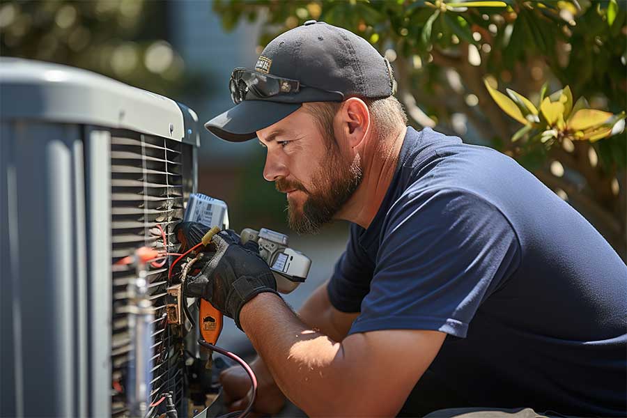 tech repairing outdoor unit