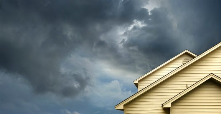 Hurricane storm clouds